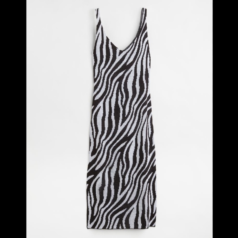 H&M | Zebra Print Knit Dress - Picture 2 of 10